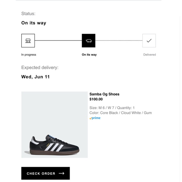 Adidas Men's Samba OG Black and White Sneakers - Picture 4 of 10